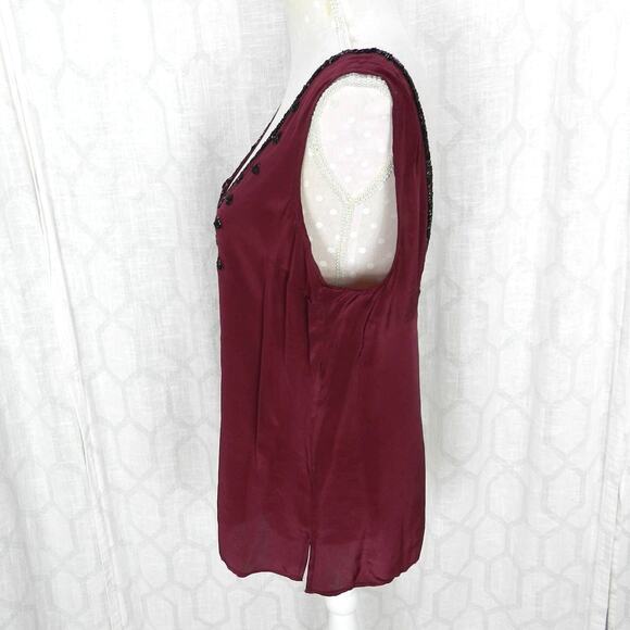 Plenty by Tracy Reese Embellished V-neck Tank Sz S - Picture 7 of 11